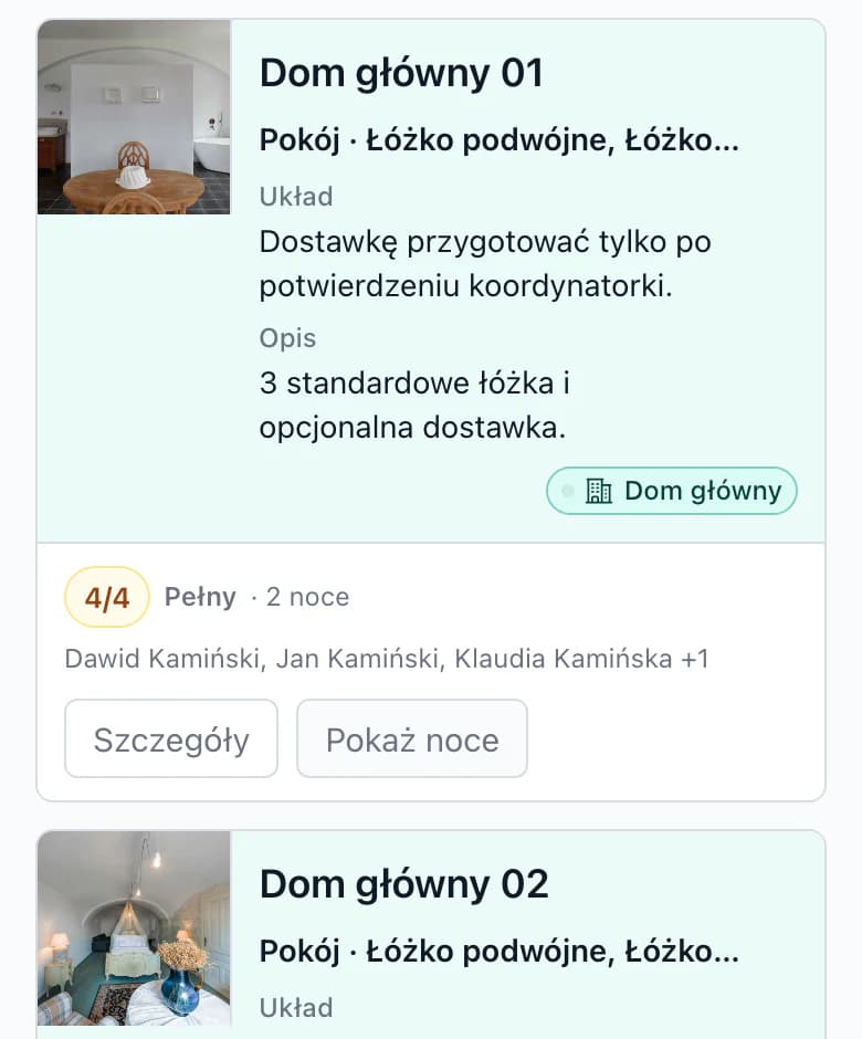 Noclegi na telefonie